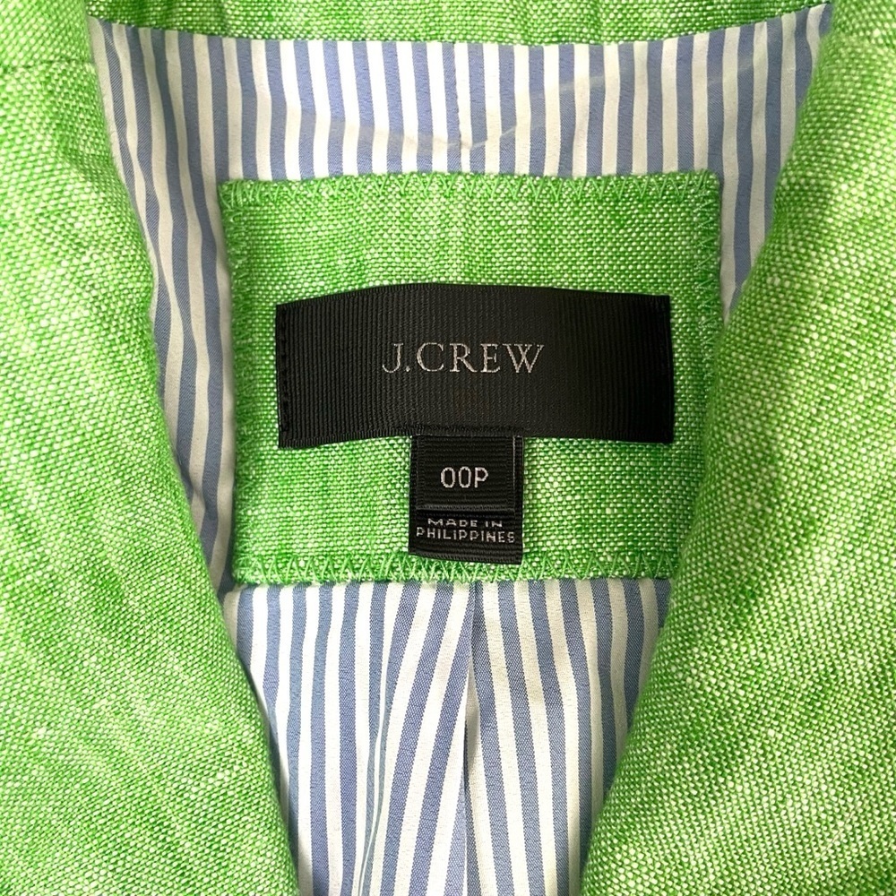 J. Crew Rhodes 100% Linen Blazer Jacket Lime - Picture 11 of 16